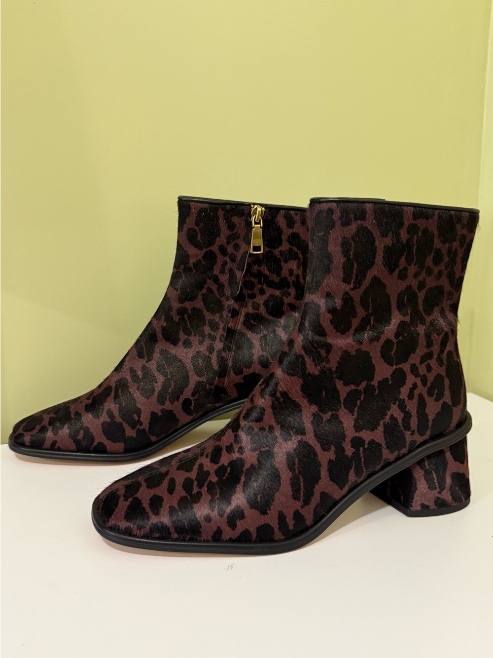 Coach Leopard Women's Gigi Full Zip Dress Booties size 9.5 women H24N16 - Picture 5 of 7